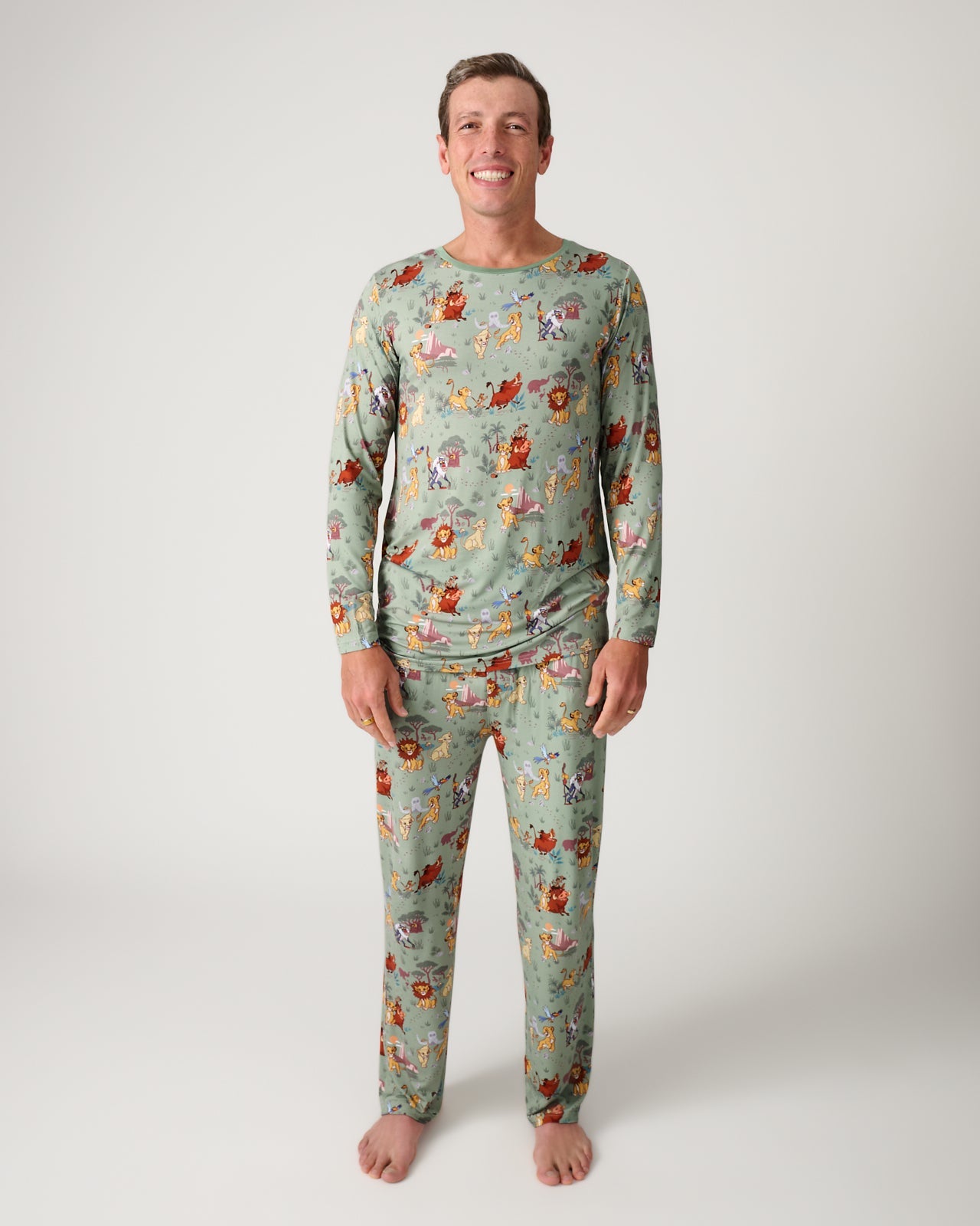 Disney Simba's Safari Men's Long Sleeve Pajama Top