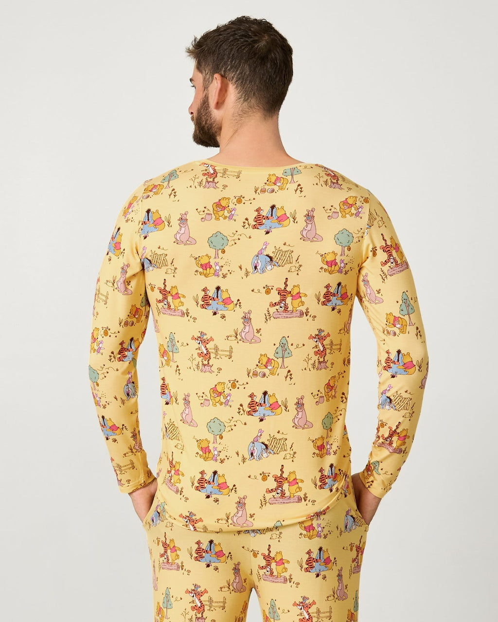 Disney Playtime With Pooh Men's Long Sleeve Pajama Top